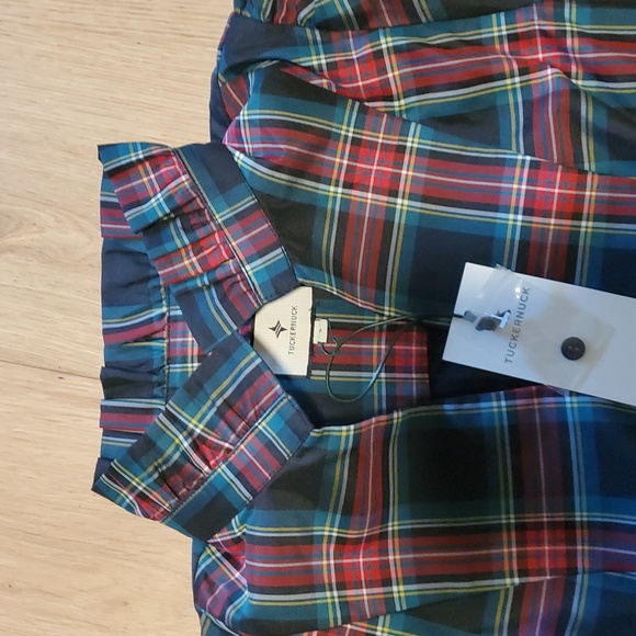 Tuckernuck Highland Tartan Royal Shirt Dress Plaid New Without Tags S - Picture 6 of 12